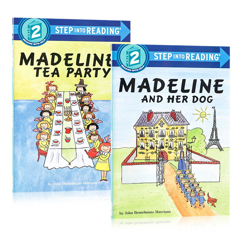 英文原版Madeline Mugine Linen Game Unit Unit Line and Her Dog/Madelines Tea Party 儿童英分语书; ผู้อ่านก้าว In