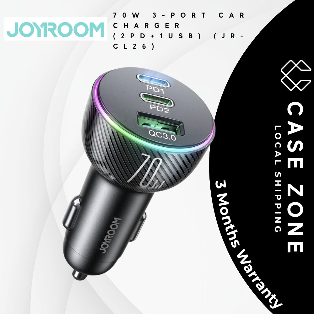 Joyroom JR-CL26 70W Car Charger 2PD+1USB Car Charger