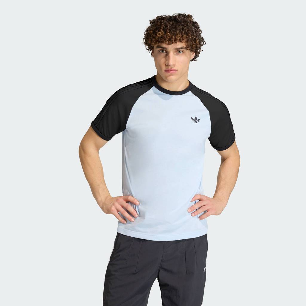 adidas ไลฟ์สไตล์ เสื้อยืด 3-Stripes ผู้ชาย สีน้ำเงิน KE2423