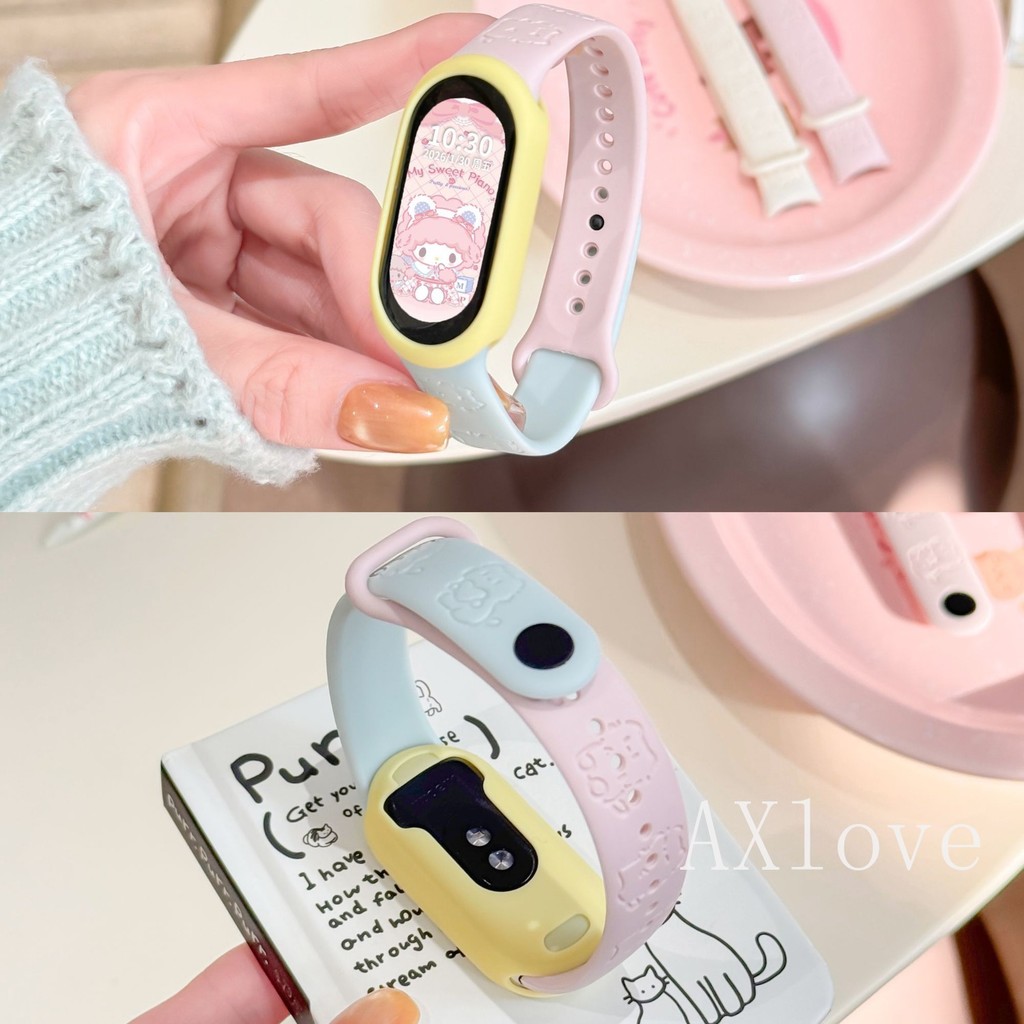 เคสนิ่ม + ซิลิโคนกีฬาสายรัดระบายอากาศสําหรับ เสี่ยวหมี่ ไมล์ วงดนตรี 10 สายรัดข้อมือสร้อยข้อมือสําหรับ เสี่ยวหมี่ ไมล์ วงดนตรี 9 8 อุปกรณ์เสริม