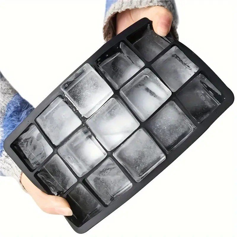 Popular silicone ice cube tray, whiskey ice cube tray mold, black ice cube tray, round ball ice cube