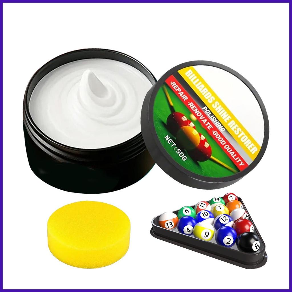 Pool Ball Conditioner 50g ทําความสะอาด Wax Shine Pool Ball การบํารุงรักษาสําหรับผู้หญิงผู้ชายเริ่มต้