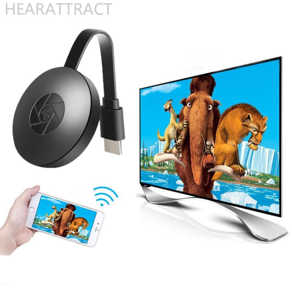 HEARATRACT ไร้สาย HDMI Mirroring หลายอุปกรณ์โทรศัพท์มือถือเชื่อมต่อกับทีวี HD 1080P การฉายภาพคอมพิวเ