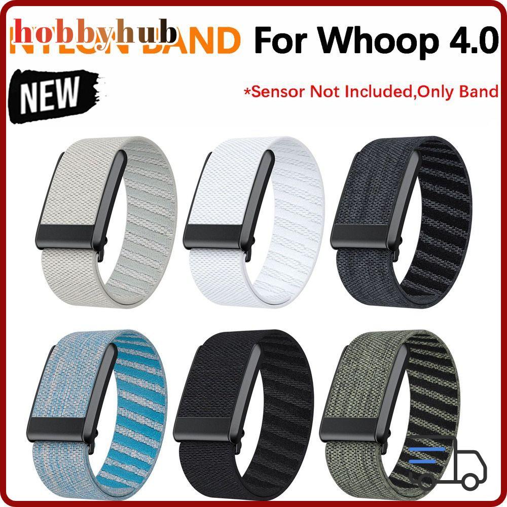 HOBBYHUB Fitness Band, Breathable Soft Replacement Strap, Nylon Protector สายรัดข้อมือกีฬาแบบปรับได้สําหรับ Whoop 4.0 สําหรับผู้หญิงผู้ชาย