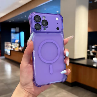 เคสโทรศัพท์กันกระแทกสําหรับ IPhone 17 16 15 14 13 12 11 Pro Max Matte โปร่งใส Anti Drop ฝาครอบกันชนแบบนุ่ม