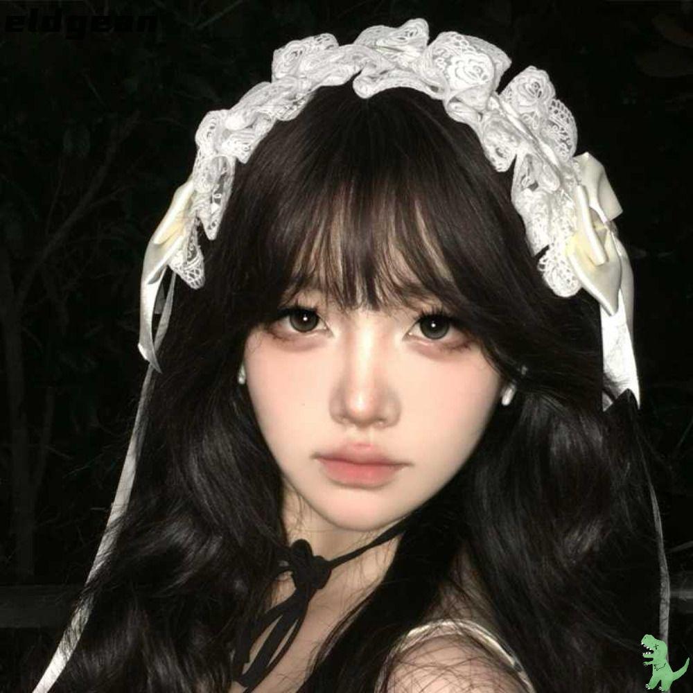 ELDGIAN ของประดับผมแบบlolita สไตล์หูแมวและโบว์ สำหรับคอสเพลย์