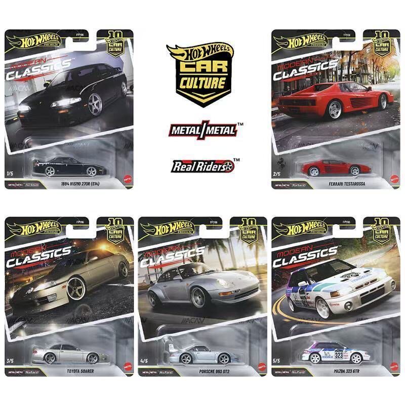 Hot Wheels Ready Stock Hot Wheels FPY86 Modern Hyundai Classic Ferrari Porsche 993GT2 Car Model Toyo