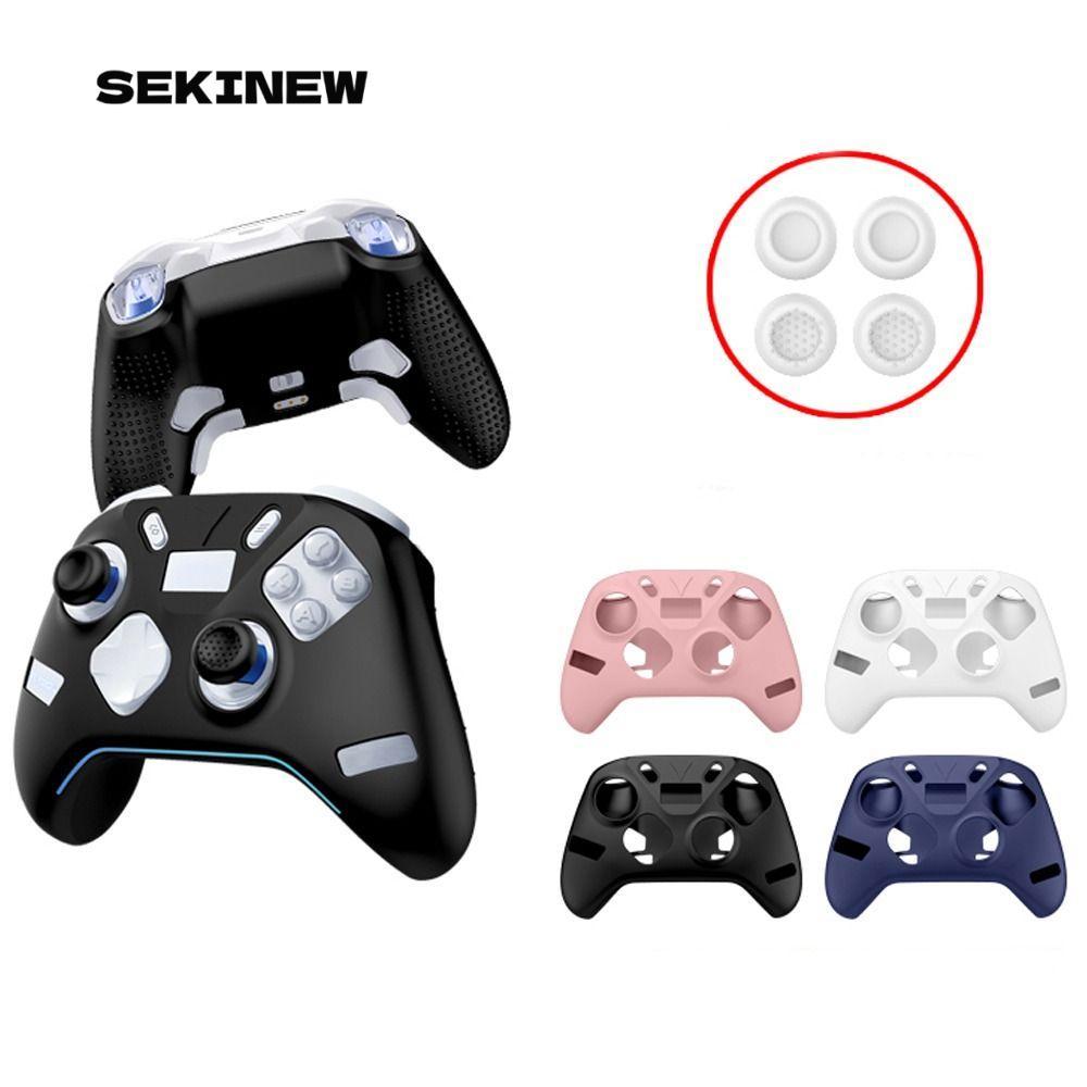 SEKINEW ตัวควบคุมเกมป้องกัน, ซิลิโคนอ่อนนุ่ม Anti Drop Controller Protector, ป้องกันรอยขีดข่วนพร้อมหมวกจอยสติ๊กอุปกรณ์เสริมเกมกันฝุ่นสําหรับ Flydigi APEX 5