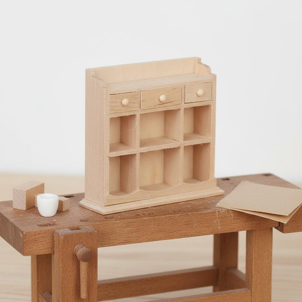Craft 1:12 Scale Dollhouse Cabinet Openable Doors 1:12 Scale Wall Cabinet ดีไซน์ทันสมัยสําหรับงานอดิ