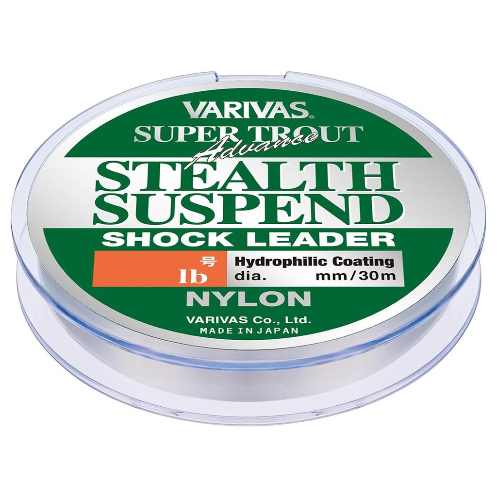 VARIVAS Super Trout Advance Stealth Suspend Shock Leader Nylon 30m Misty Gray 20lb