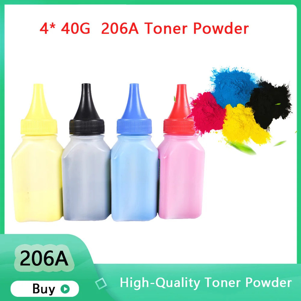 4 สีผงหมึกสําหรับ HP 206A 207A ตลับหมึกสําหรับ HP Laserjet Pro M255 M255dw M255nw MFP M282nw M283fdw