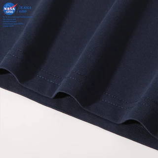 NASA เสื้อยืดสามแถบชายหญิง oversize แขนสั้น สไตล์ลำลอง summer ไดโนเสาร์น้อย คอตตอน100% คอกลม หลวมและระบายอากาศ