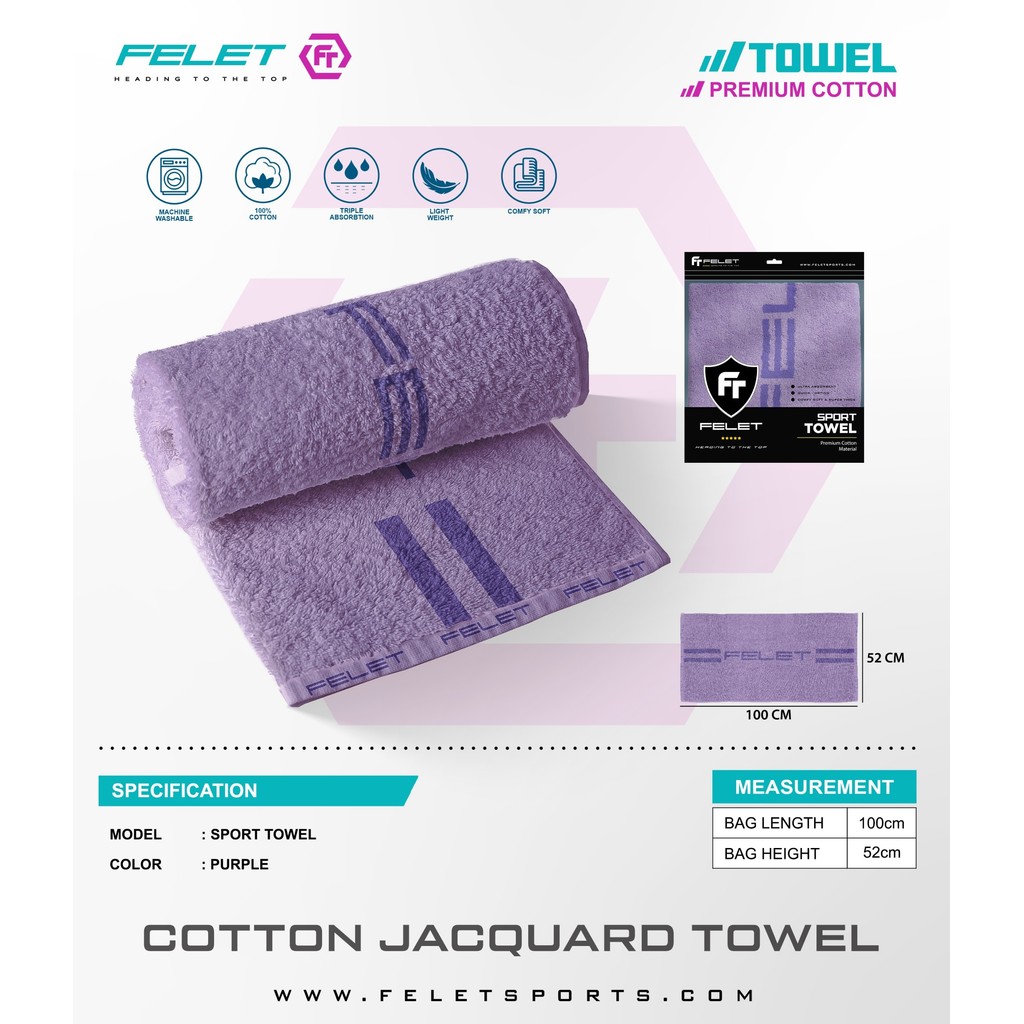FELET Cotton Jacquard Towel / Sport Towel by FLEET