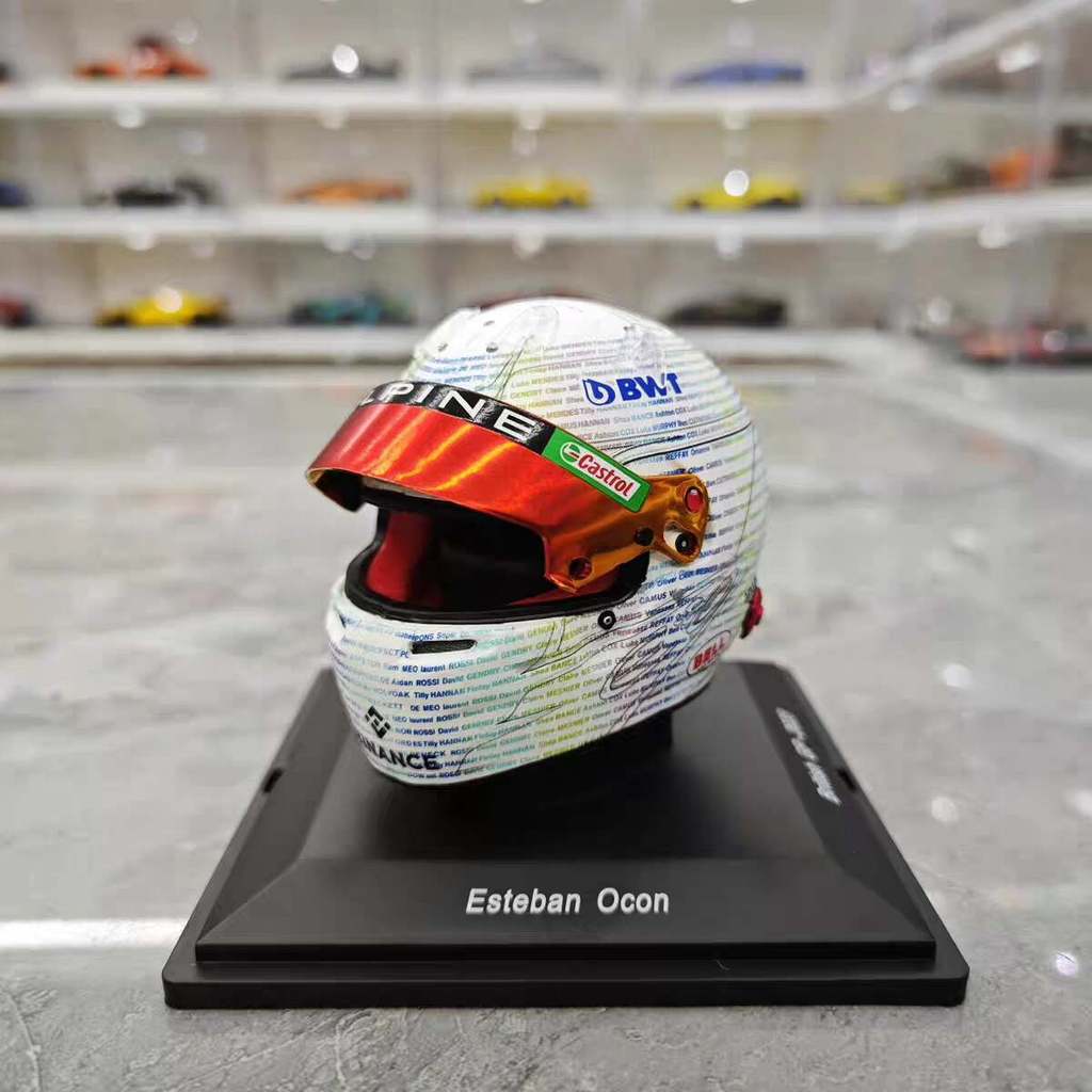 Spark 2023 British Station Alps BWT F1 Fleet Okcom หมวกกันน็อครุ่น 1: 5 คอลเลกชันเครื่องประดับ