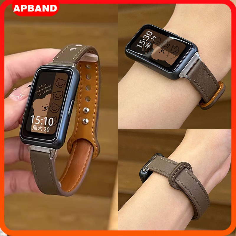 สายรัดหนัง for Smartwatch Huawei Band 11 /11 Pro /10 9 8 NFC สายรัดนาฬิกาเปลี่ยนกีฬา อุปกรณ์เสริมสร้อยข้อมือ