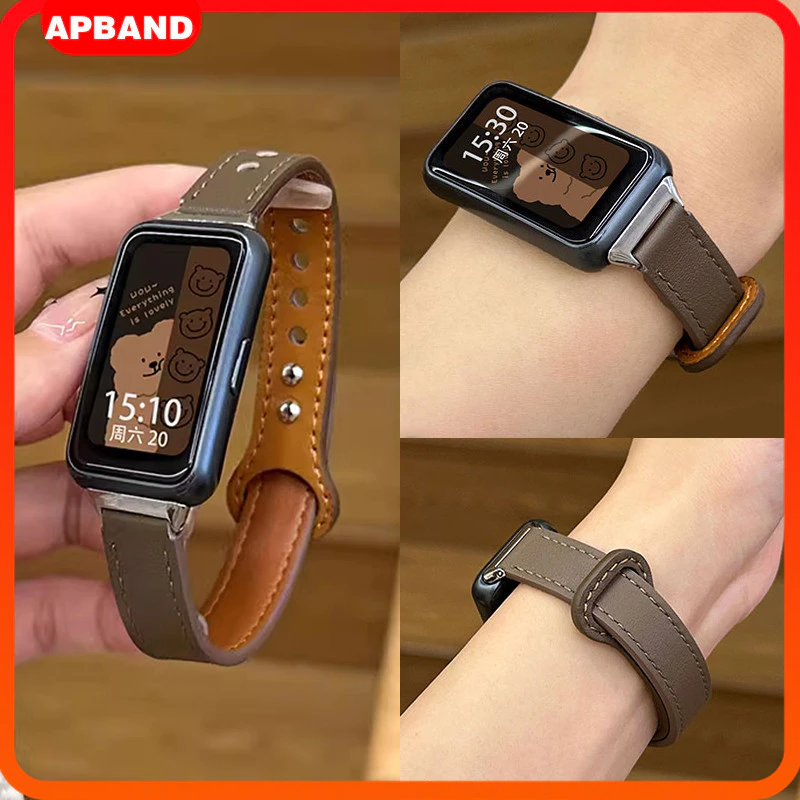 สายรัดหนัง for Smartwatch Huawei Band 11 /11 Pro /10 9 8 NFC สายรัดนาฬิกาเปลี่ยนกีฬา อุปกรณ์เสริมสร้อยข้อมือ