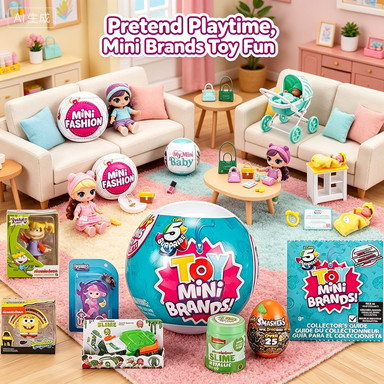 Zuru Mini Brands toy 5 Surprise Mystery Capsule Miniature Brands ของเล่นสะสม Surprise Egg