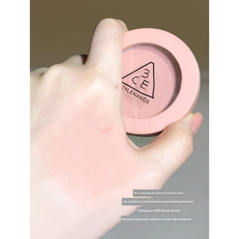 บลัชออน 4u2 บลัชออน 3ce Monochrome Blush Palette rosebeige Peach Orange nudepeach Soft Matte Natural