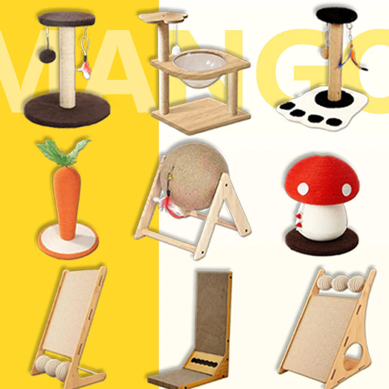 Mango ที่ลับเล็บแมว หลายสไตล์ คอนโดแมว ที่ฝนเล็บแมว เสาฝนเล็บแมว พร้อมของเล่น คลายเครียด แบบแท่ง ที่รับเล็บแมว
