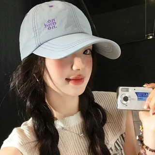 หมวกเบสบอลสไตล์เกาหลี สำหรับฤดูร้อน ระบายอากาศได้ดี และแห้งไว เหมาะสำหรับกิจกรรมกลางแจ้ง