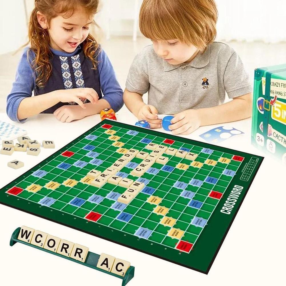 ภาษาอังกฤษ Word Spelling Solitaire Square ตัวอักษรหมากรุกเด็ก Early Education การศึกษา Z4r9