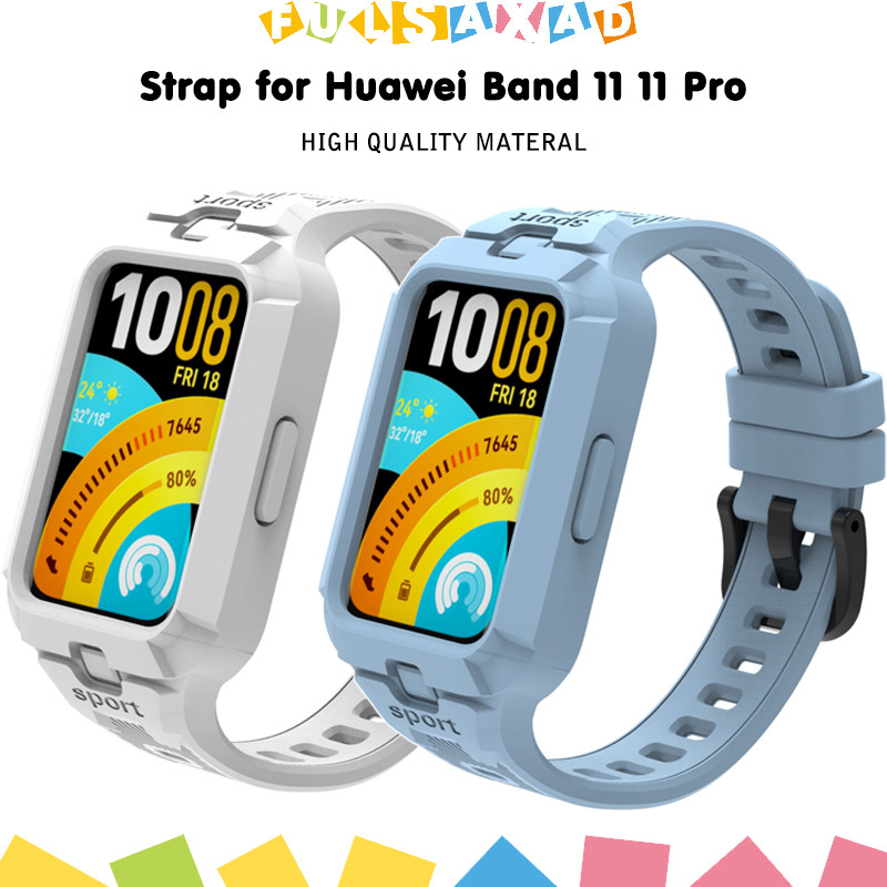 สายรัดกรณีซิลิโคน for Smart Watch Huawei Band 11 / Huawei Band 11 Pro อุปกรณ์ปกป้องหน้าจอกีฬา for Huawei Band 11