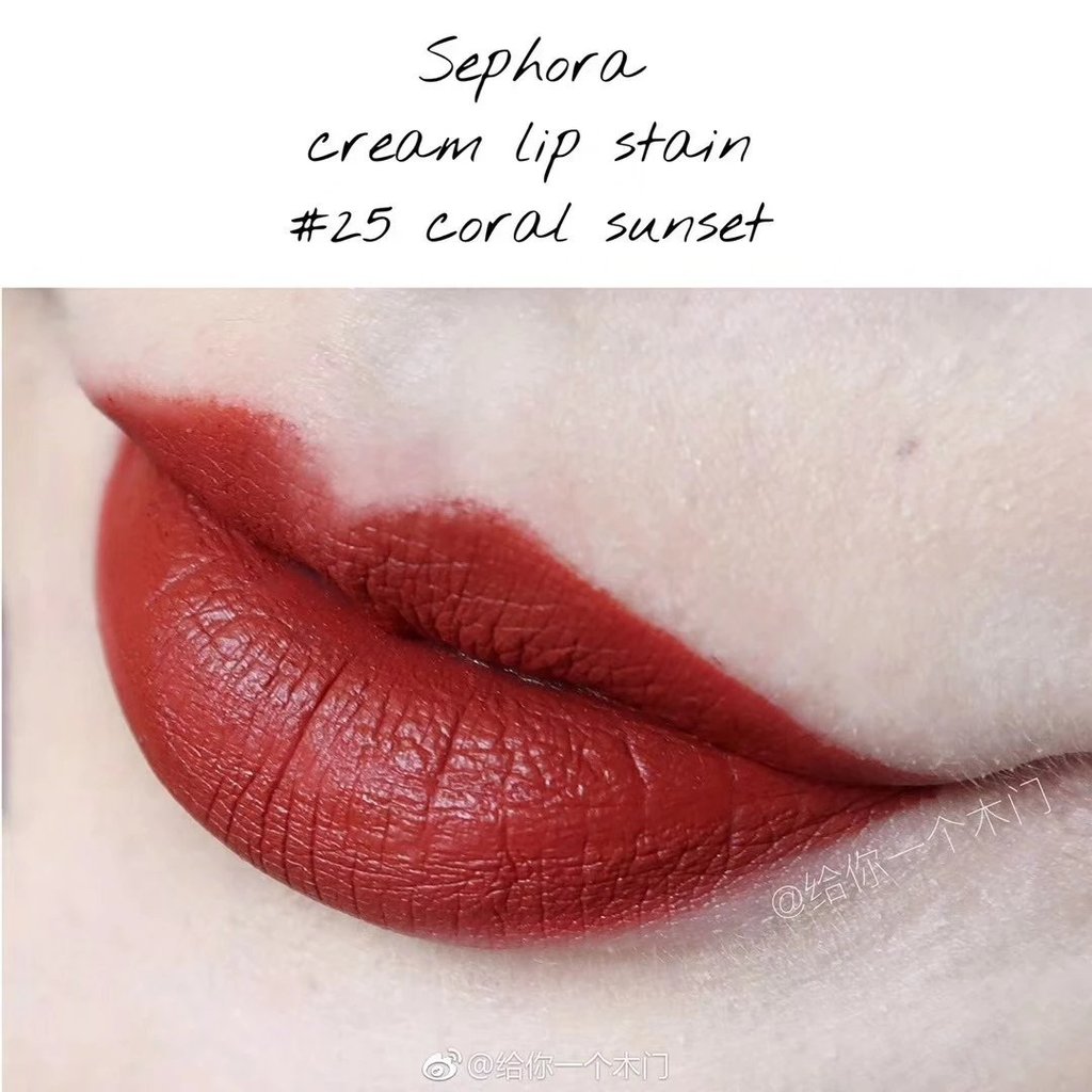 Sephora 25 สีแดงสีน้ําตาลพืชธรรมชาติบริสุทธิ์ Handmade Olive Oil วิตามินอี Moisturizing ลิปสติก Velv