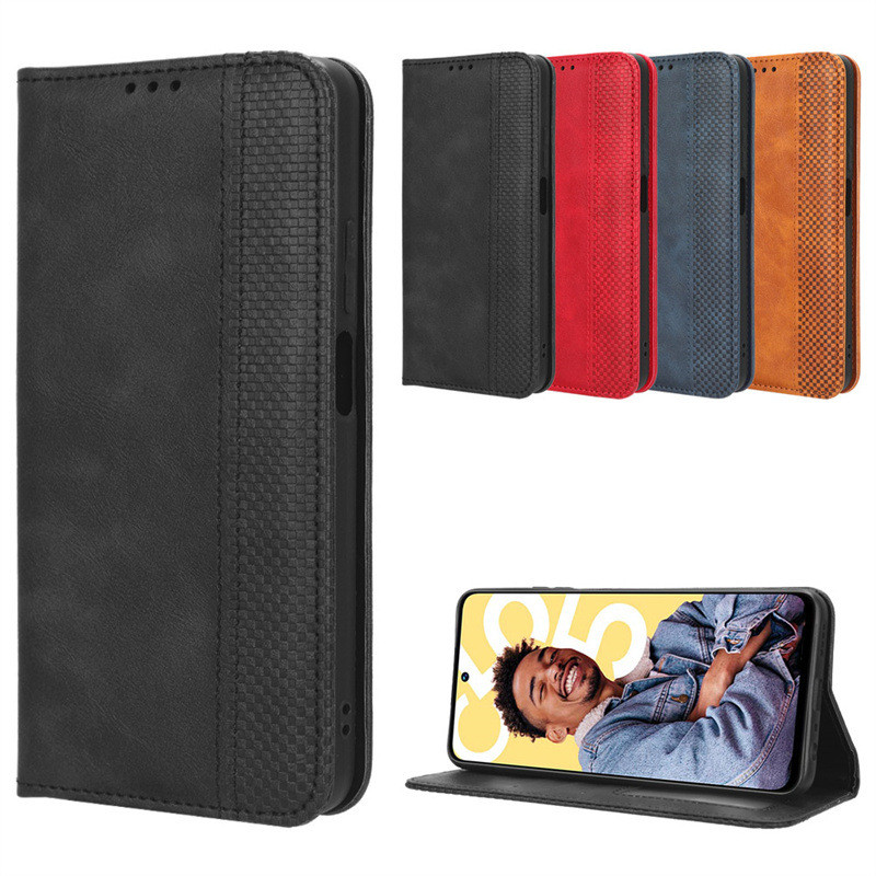 เหมาะสําหรับRealme N55 เคสโทรศัพท์OPPO Realme C55 โทรศัพท์ซองหนังแม่เหล็กพลิกการ์ดRetro