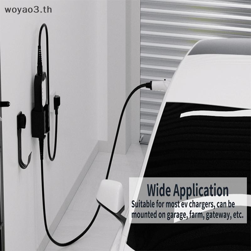 [Woyao] EV Charger Holder Wall Mount Kit EV Charger Holster Do สําหรับ SAE J1772 Connector J-Hook EV