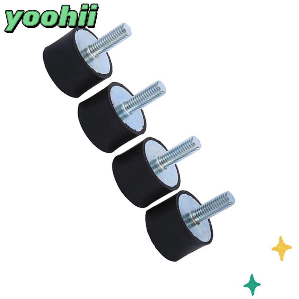 YOOHITH โช้คอัพ 4 ชิ้น, M8 30x20 มม.ยาง Mounts, Heavy Duty Anti-Vibration เกลียวสตั๊ดทรงกระบอก Isola