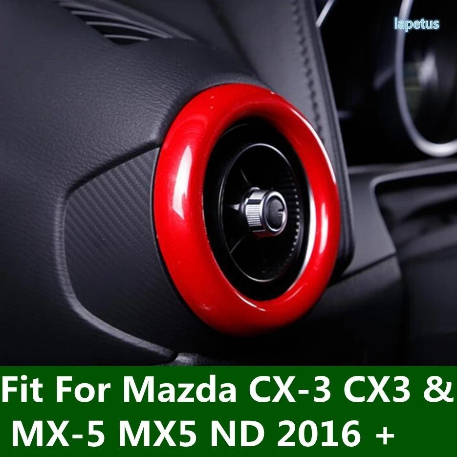 ด้านข้างเครื่องปรับอากาศ AC Vent ฝาครอบ Trim AC Outlet ตกแต่งแหวนสําหรับ Mazda CX-3 CX3 & MX-5 MX5 N