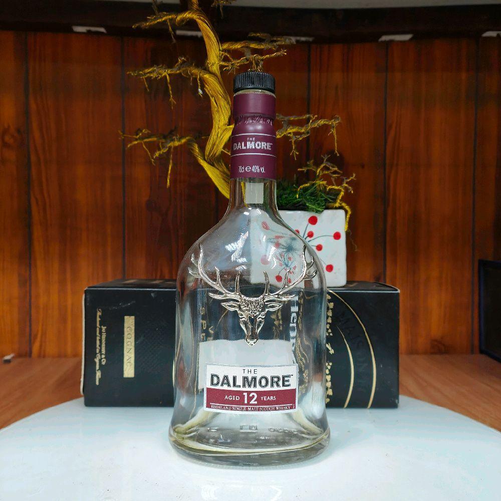 Dalmore ขวดไวน์ต่างประเทศ 12 ปี 700mL Made in Scotland สําหรับตกแต่งตู้โชว์ (ขวดเปล่า)