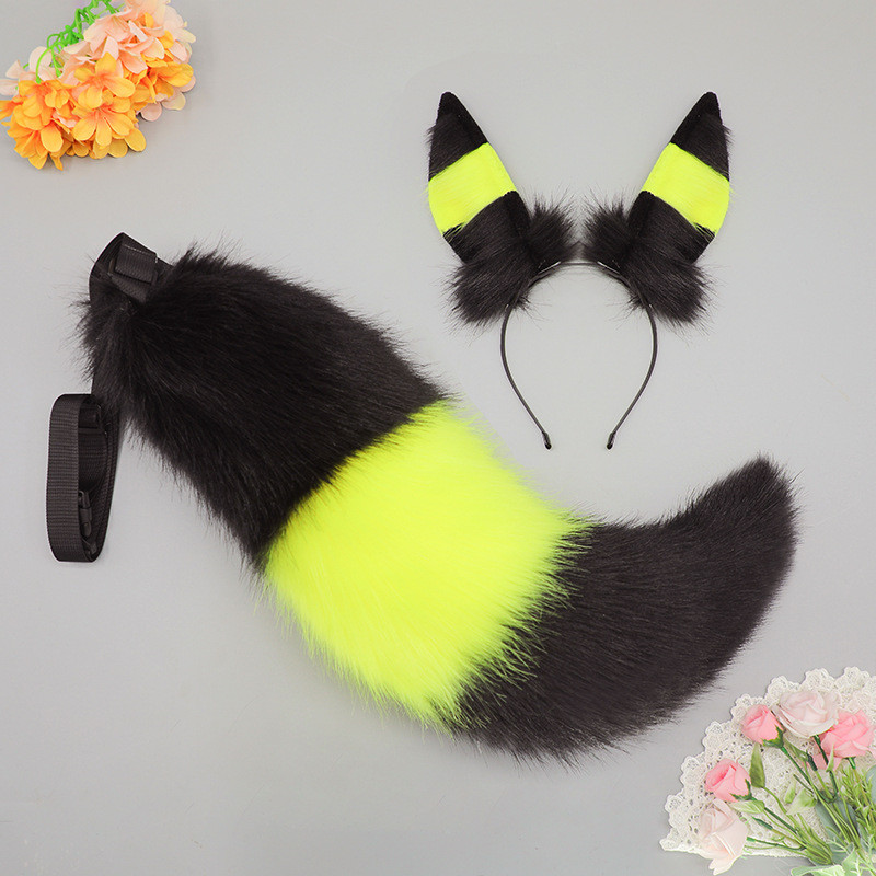 Fox Ear Headband Fox Tail Suit Asian Culture Animal Ears Mother Accessories Exhibition Moon Cloth An