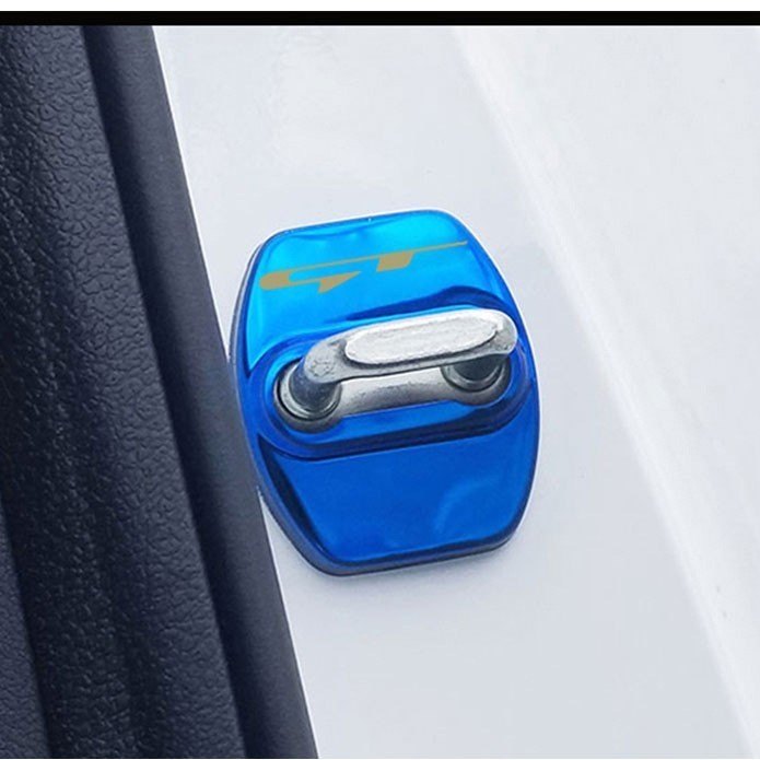 เหมาะสําหรับ Kiy Ya GT Liine ประตูล็อคภายในอลูมิเนียมสติกเกอร์รถบุคลิกภาพการปรับเปลี่ยนชิ้นส่วนโรงงา