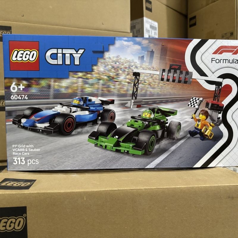 LEGO LEGO 60474F1 Gear Bull Fleet Racing Car Building Block ของเล่นของขวัญ