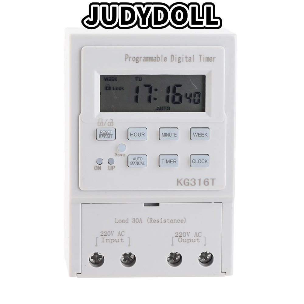 JUDYDOLL Digital Timer Switch, Microcomputer AC 220V Programmable Timer, Smart Home 30A 1W Power 1Mi