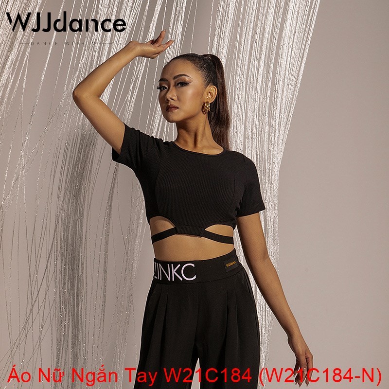 เสื้อเชิ้ตแขนสั้นผู้หญิง W21C184 (W21C184-N) - สีดํา + ขนาด