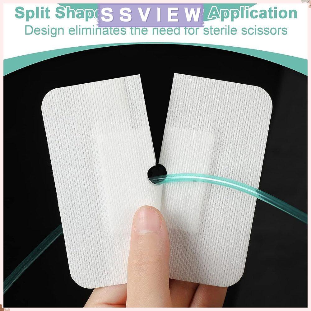 STILLSAVIEW 10pcs Chest Catheter Cover, Gtube Supplies Wound Bandage Feeding Tube Pad, ทนทานอุปกรณ์ไ