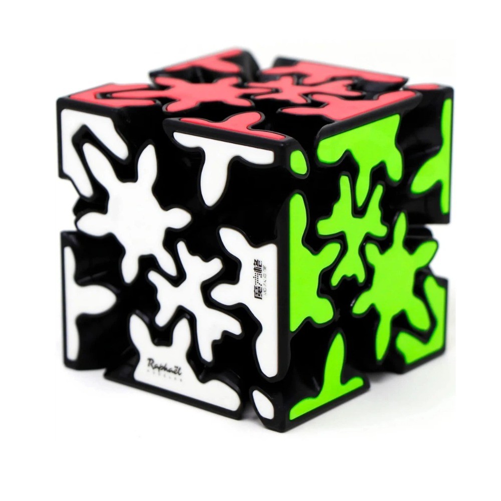 Qiyi Crazy Gear Cube 3x3 การออกแบบการเชื ่ อมโยงการหมุน 3x3x3 Gear Cube