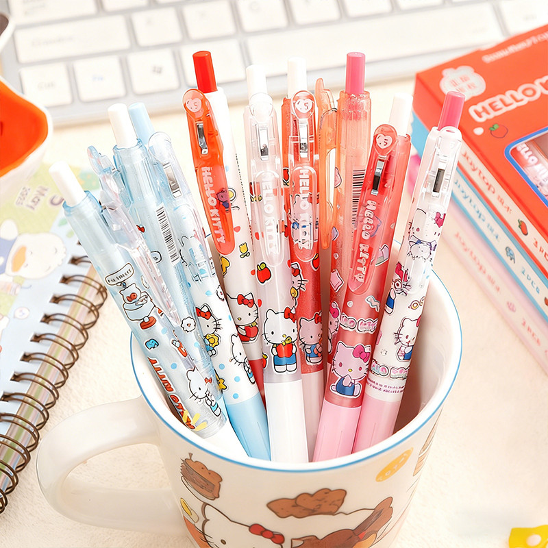 3ชิ้นการ์ตูนน่ารักแมวเจลปากกาชุด0.5มิลลิเมตรความจุขนาดใหญ่แห้งเร็วหมึกสีดําเขียนเรียบเซนต์ปลายปากกาสํานักงานปากกาลายเซ็น - รูปที่ 2