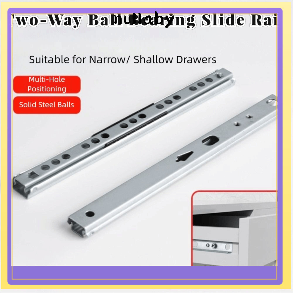 NULLABY 2 ชิ้นลิ้นชัก Glides, อุปกรณ์ฮาร์ดแวร์ Smooth Glide Bearing Drawer Slides, Two Way Slide Full Extension 8 "-17 "ลิ้นชักสไลด์เฟอร์นิเจอร์