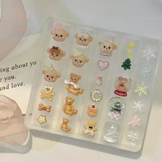 [maybeauty] แม่พิมพ์เล็บซิลิโคนใสเข็มขัดหัวเข็มขัดดอกไม้โคลเวอร์สี่ใบ 3D แม่พิมพ์ตกแต่งเล็บแม่แบบแต่งเล็บ {TH}