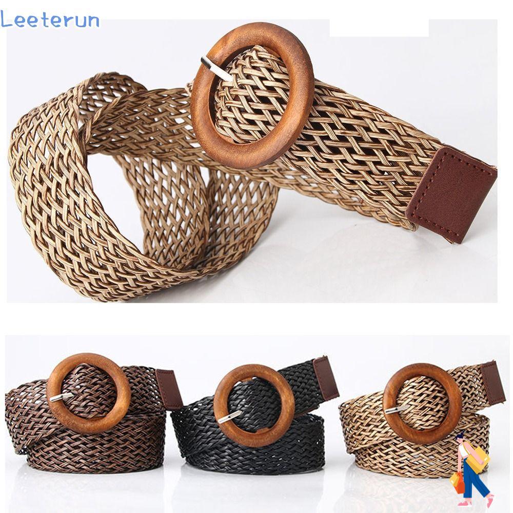 LEETERUN Bohemian Wide Belt Casual Fashion Wild Braided Weave Waist Band