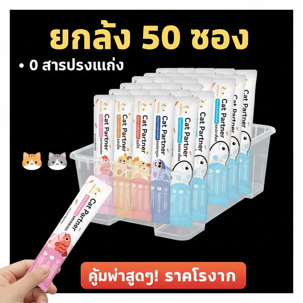 ที่สุดของความฟิน! Ketzuzu ขนมแมวเลีย 17g [50 ซอง] เนื้อเนียนนุ่มชุ่มชื้น กลิ่นหอมเย้ายวนใจ ลดราคาแรง!