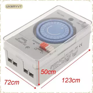 [ukwryvt] 24 ชั่วโมง Mechanical Chronometry Time Switch Timer พร้อมฝาครอบ 110-240V