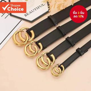 เข็มขัดโลโก้ Double C - เข็มขัดคาดเอวสีดําจับคู่คู่วินเทจสํา…