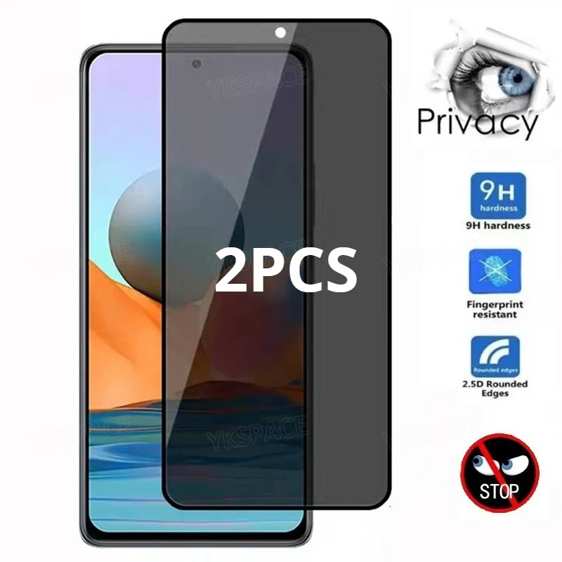 1-2Pcs ฟิล์มกระจกนิรภัยสําหรับ vivo Y78t Y77t Y77e Y77 t1 Anti Spy ความเป็นส่วนตัวขอบสีดําป้องกันหน้