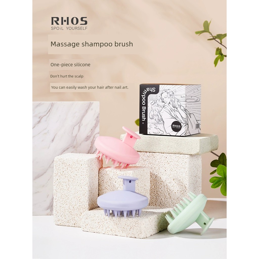 แปรงสระผม konvy แปรงสระผม แปรงแชมพูทําความสะอาดหวีนวด RHOS