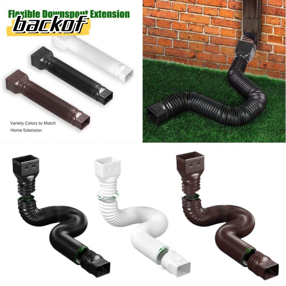 BACKOF Drain Downspout Extender, Rain water Drain Retractable Rain Gutter Downspout Extensions, ทนทา