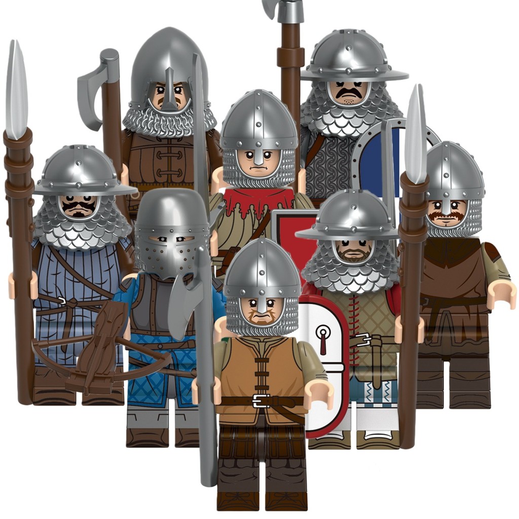 Ancient Soldier Action Figure Soldier Militiaman Lancer Crosspowman Warrior ของเล่นคอลเลกชันบล็อกอาค